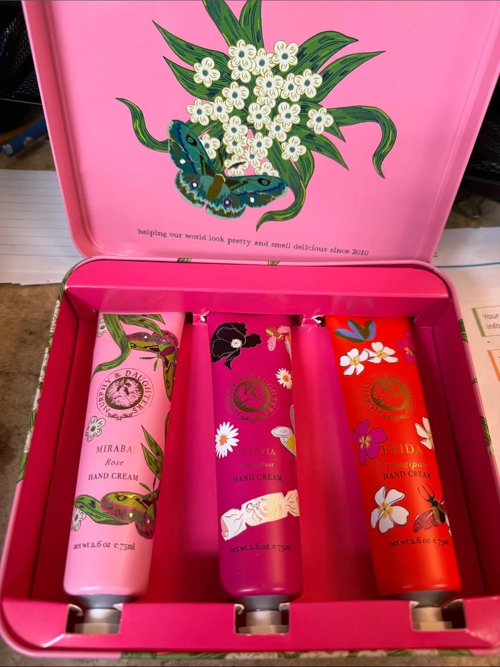Murphy & Daughters Hand Cream Trio Tin Gift Set - NIB